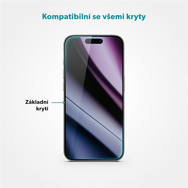 Glass Screen Protector Epoico hybrid glass FlexibleGlass iPhone 15/16 - with applicator ...