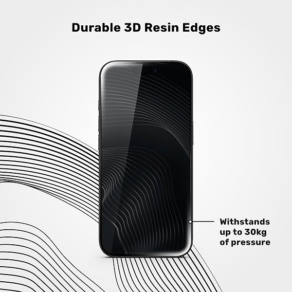 Glass Screen Protector Epico UNUM SapphireShield 3D protective glass with installation frame iPhone 16 Pro Max ...