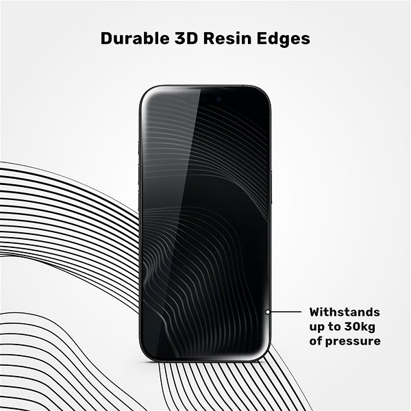 Glass Screen Protector Epico UNUM SapphireShield 3D protective glass with installation frame iPhone 16 Pro ...