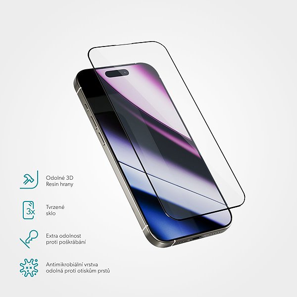 Glass Screen Protector Epico ImpactBuffer Glass 3D for iPhone Air - with dust applicator ...