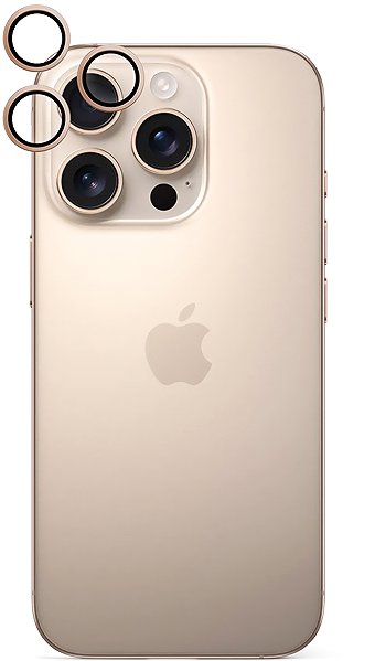 Glass Screen Protector Epico aluminium protective glass for iPhone 16 Pro/16 Pro Max - desert titanium ...