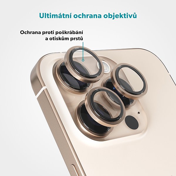 Glass Screen Protector Epico aluminium protective glass for iPhone 16 Pro/16 Pro Max - desert titanium ...