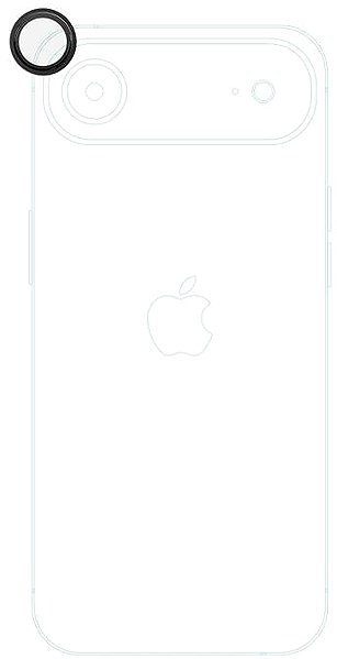 Objektiv-Schutzglas Epico Aluminium-Schutzglas für iPhone Air - Titan schwarz ...