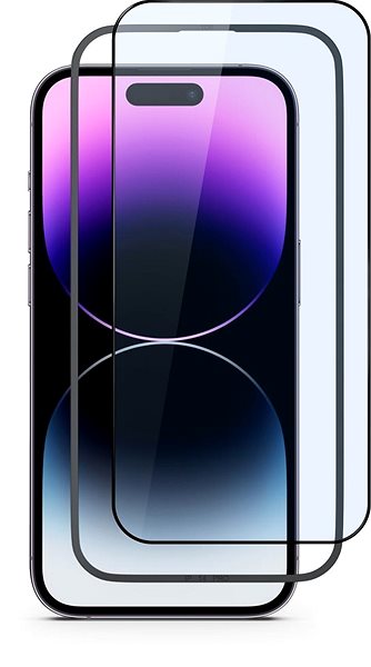 Glass Screen Protector Epico Edge To Edge Protective Glass for iPhone 14 Pro Max - 2pcs with Installation Frame ...