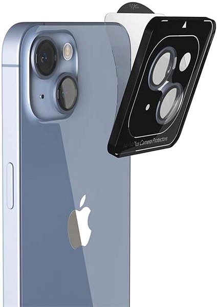 Ochranné sklo Epico Hliníkové ochranné sklo na šošovky fotoaparátu na iPhone 14/14 Plus modré ...