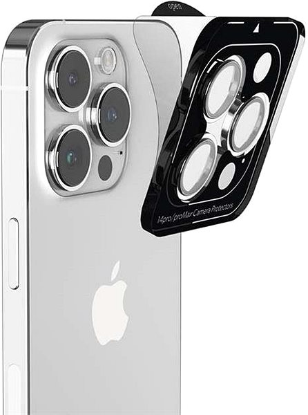 Schutzglas Epico Aluminium Schutzglas für das Objketiv des iPhone 14 Pro / 14 Pro Max silber ...