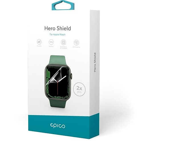 Védőfólia Epico Hero Apple Watch 41/42 mm 2 db kijelzővédő fólia Csomagolás/doboz