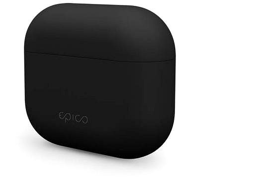 Kopfhörer-Hülle Epico Silicone Cover für Airpods 3 - schwarz Seitlicher Anblick