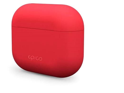 Puzdro na slúchadlá Epico Silicone Cover Airpods 3 červené Bočný pohľad