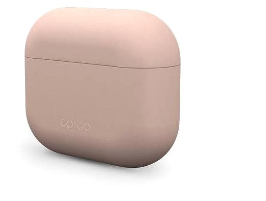 Puzdro na slúchadlá Epico Silicone Cover Airpods 3 svetloružové Bočný pohľad