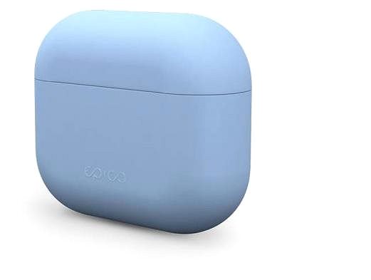 Kopfhörer-Hülle Epico Silicone Cover für Airpods 3 - hellblau Seitlicher Anblick
