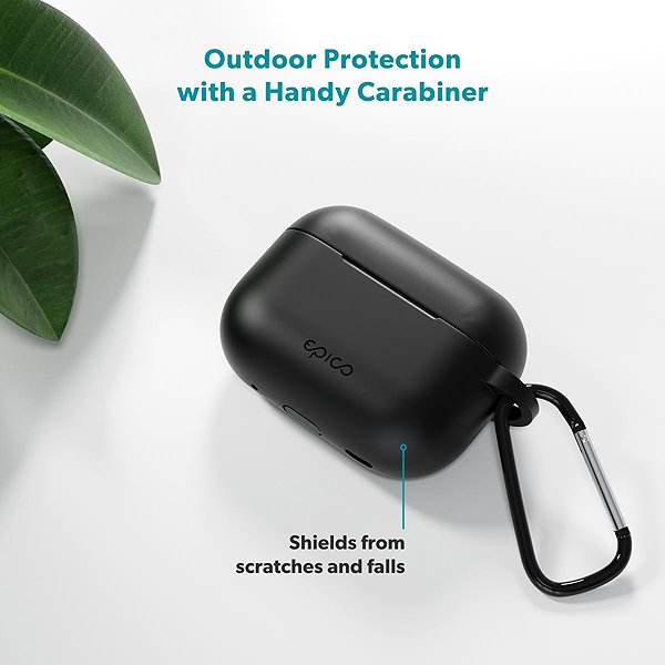 Headphone Case Epico silicone case with carabiner AirPods Pro 3 - black ...