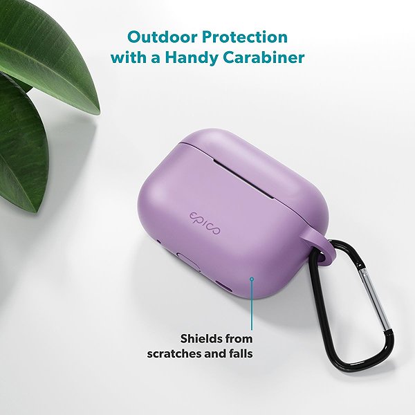 Headphone Case Epico silicone case with carabiner AirPods Pro 3 - purple ...