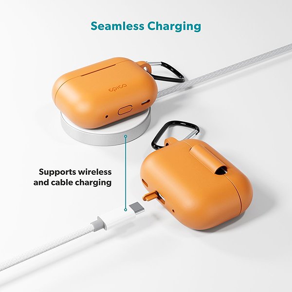 Headphone Case Epico silicone case with carabiner AirPods Pro 3 - orange ...