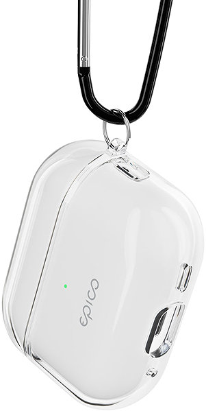Headphone Case Epico Transparent Case with Carabiner AirPods Pro 3 - White Transparent ...