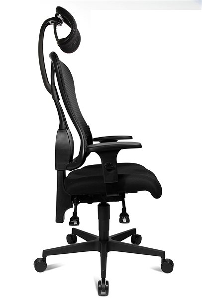 Kancelárska stolička TOPSTAR Sitness 90 čierna Bočný pohľad