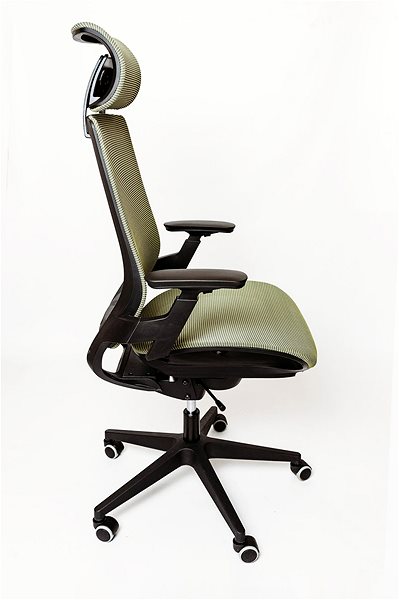 Kancelárska stolička SPINERGO Optimal olivová Bočný pohľad