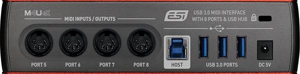 External Sound Card  ESI M4U eX Connectivity (ports)