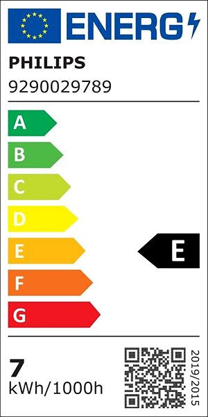 LED izzó Philips csepp alakú 7-60W, E14, Matt, 2700K Energia címke
