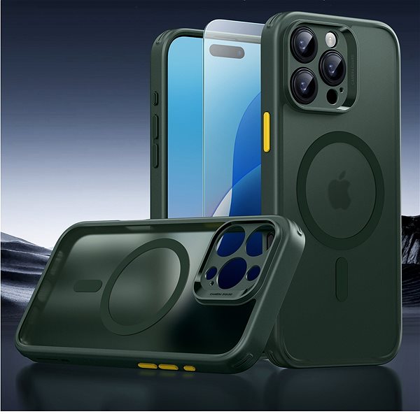 Handyhülle ESR Classic Pro Case (HaloLock) Set, Kompatibel mit iPhone 16 Pro, Frosted Green ...