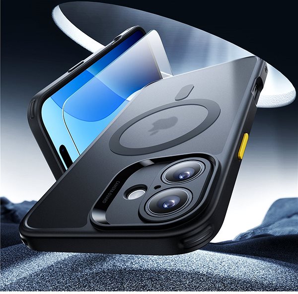 Handyhülle ESR Classic Pro Case (HaloLock) Set, Compatible with iPhone 16 Plus, Frosted Black ...