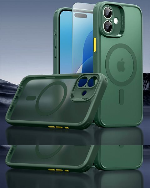 Handyhülle ESR Classic Pro Case (HaloLock) Set, Kompatibel mit iPhone 16 Plus, Frosted Green ...