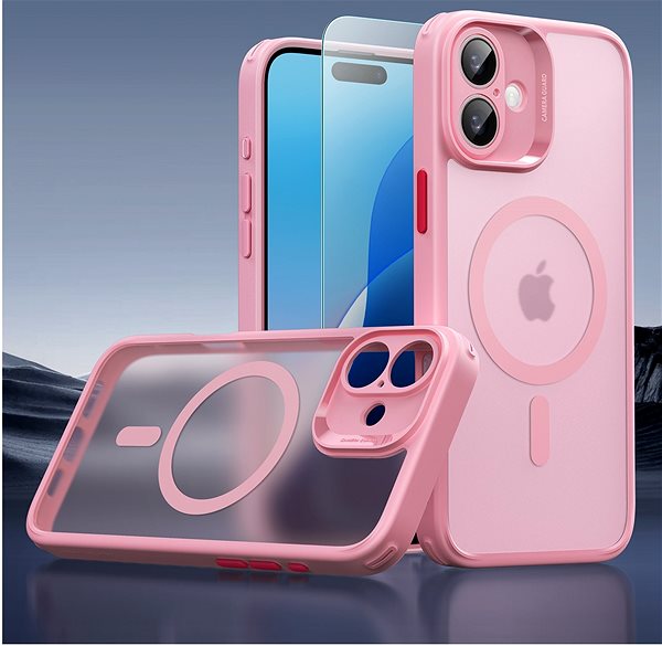 Handyhülle ESR Classic Pro Case (HaloLock) Set, Kompatibel mit iPhone 16 Plus, Frosted Frosted Pink ...