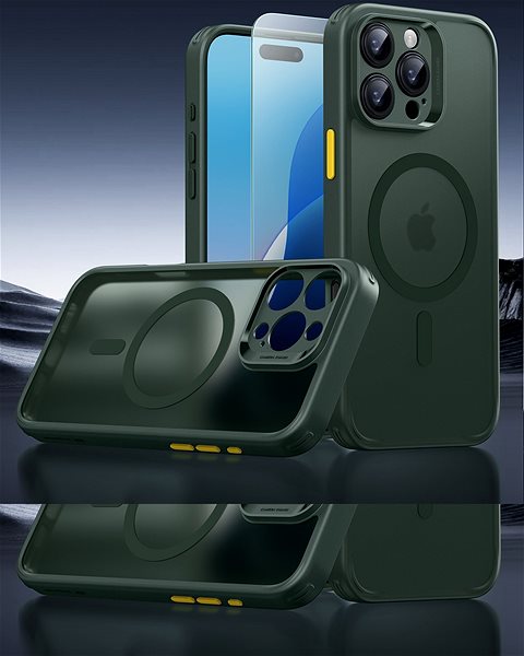 Handyhülle ESR Classic Pro Case (HaloLock) Set, Kompatibel mit iPhone 16 Pro Max, Frosted Green ...