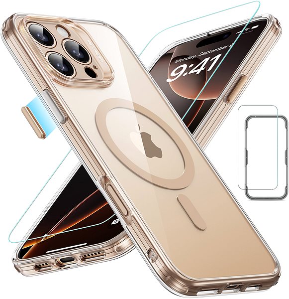 Handyhülle ESR Classic Pro Case (HaloLock) Set, kompatibel mit iPhone 16 Pro Max, Frosted Rose Gold ...