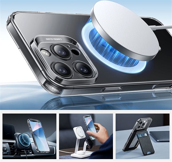 Handyhülle ESR Zero Clear Case (HaloLock), Compatible with iPhone 16 Pro Max, Clear ...