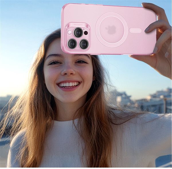 Handyhülle ESR Zero Clear Case (HaloLock), Compatible with iPhone 16 Pro Max, Frosted Pink ...