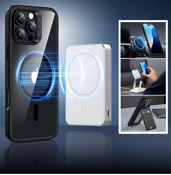 Telefon tok ESR Classic Hybrid Case (HaloLock) iPhone 16 Pro Max Clear Black tok ...