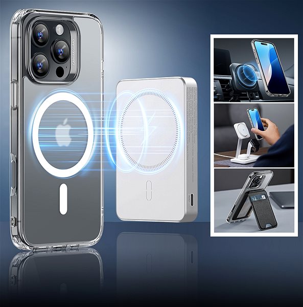 Handyhülle ESR Classic Hybrid Case (HaloLock), Compatible with iPhone 16 Pro Max, Frosted Clear ...