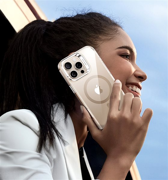 Telefon tok ESR Classic Hybrid Case with Stash Stand (HaloLock), Compatible with iPhone 16 Pro Max, Rose Gold Accent tok ...
