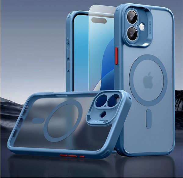 Handyhülle ESR Classic Pro Case (HaloLock) Set, Kompatibel mit iPhone 16, Frosted Blue ...