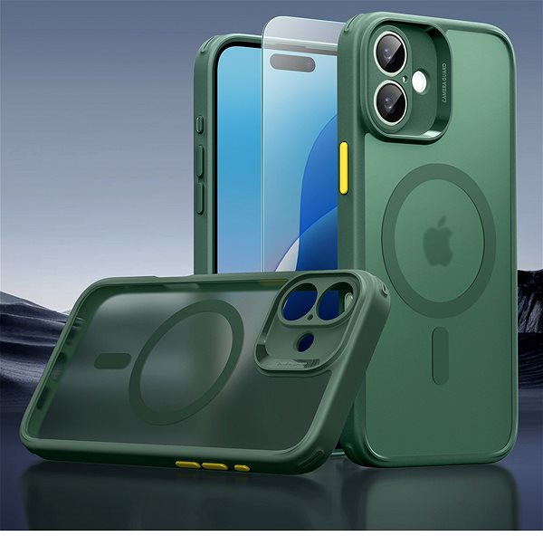Handyhülle ESR Classic Pro Case (HaloLock) Set, Kompatibel mit iPhone 16, Frosted Green ...