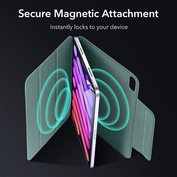 Puzdro na tablet ESR Rebound Magnetic Case Green iPad mini 6 Vlastnosti/technológia