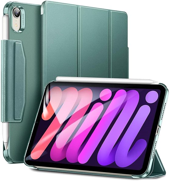 Puzdro na tablet ESR Ascend Trifold Case Dark Green iPad mini 6 Lifestyle