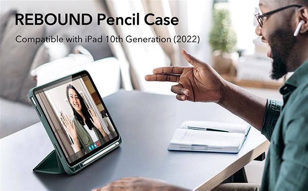 Tablet tok ESR Rebound Pencil Case Forest Green iPad 10.9