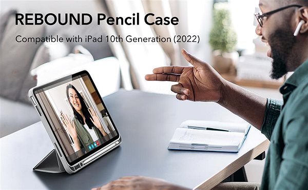 Tablet tok ESR Rebound Pencil Case Grey iPad 10.9