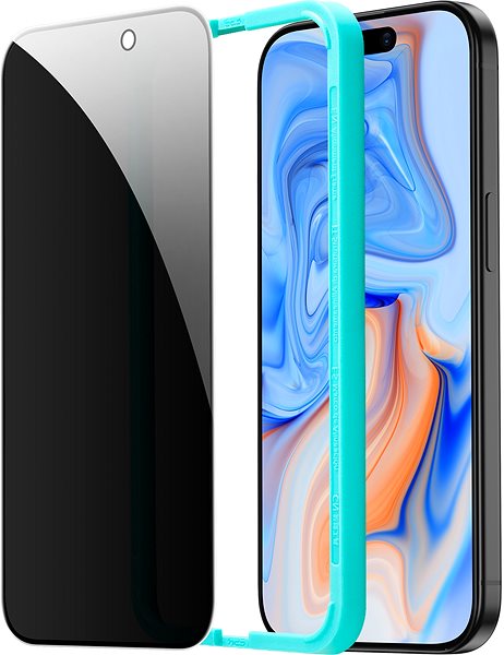 Glass Screen Protector ESR Tempered-Glass Privacy Screen Protector, Compatible with iPhone 15 Plus ...