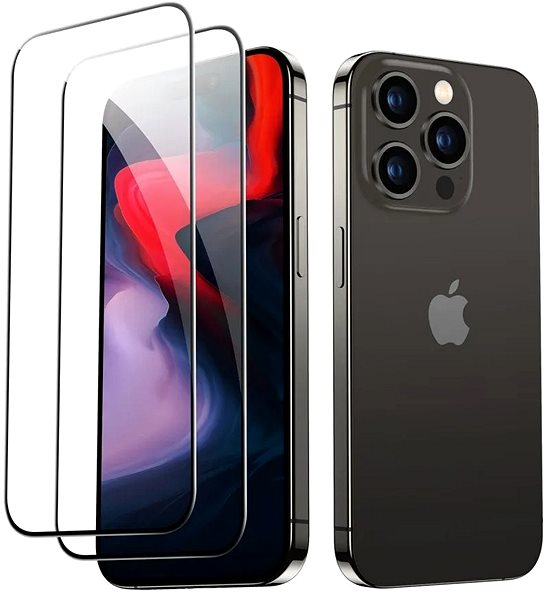 Glass Screen Protector ESR Tempered-Glass Screen Protector, Compatible with iPhone 15 Pro Max, 2 Pack ...