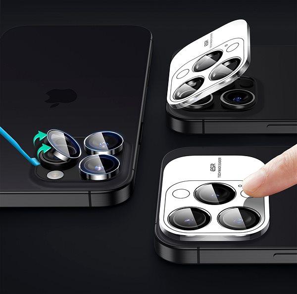 Glass Screen Protector ESR Armorite Camera Lens Protectors, Compatible with iPhone 16 Pro/16 Pro Max/15 Pro/15 Pro Max/14 P ...