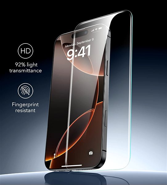 Glass Screen Protector ESR Armorite Screen Protector, Compatible with iPhone 16 Plus, 3 Pack ...