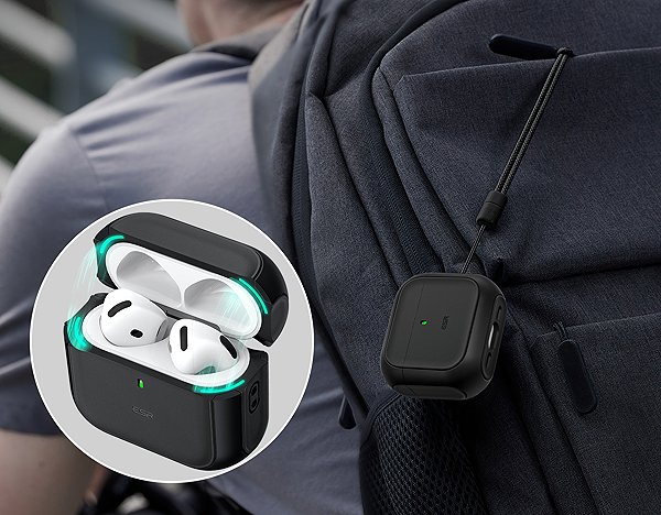 Headphone Case ESR Orbit Hybrid Case (HaloLock) AirPods 4 Black ...