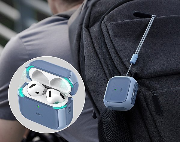 Headphone Case ESR Orbit Hybrid Case (HaloLock) AirPods 4 Blue ...