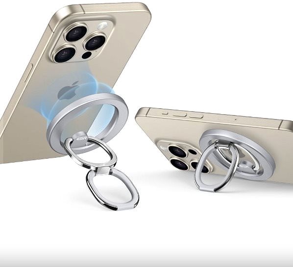 Phone holder ESR HaloLock Ring Stand - Silver ...