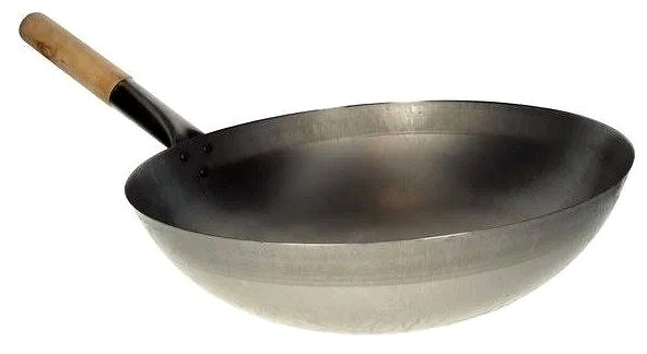 Pan Pronett Wok pan with wooden handle 33 cm .