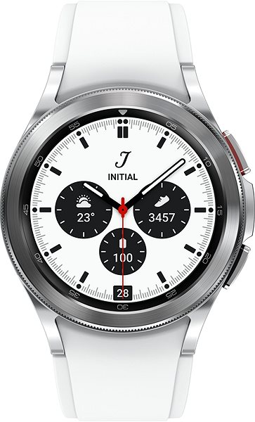 Smart hodinky Samsung Galaxy Watch 4 Classic 42 mm strieborné – EÚ distribúcia Screen