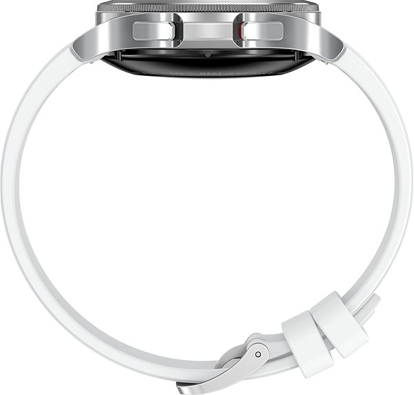 Smart hodinky Samsung Galaxy Watch 4 Classic 42 mm strieborné – EÚ distribúcia Bočný pohľad